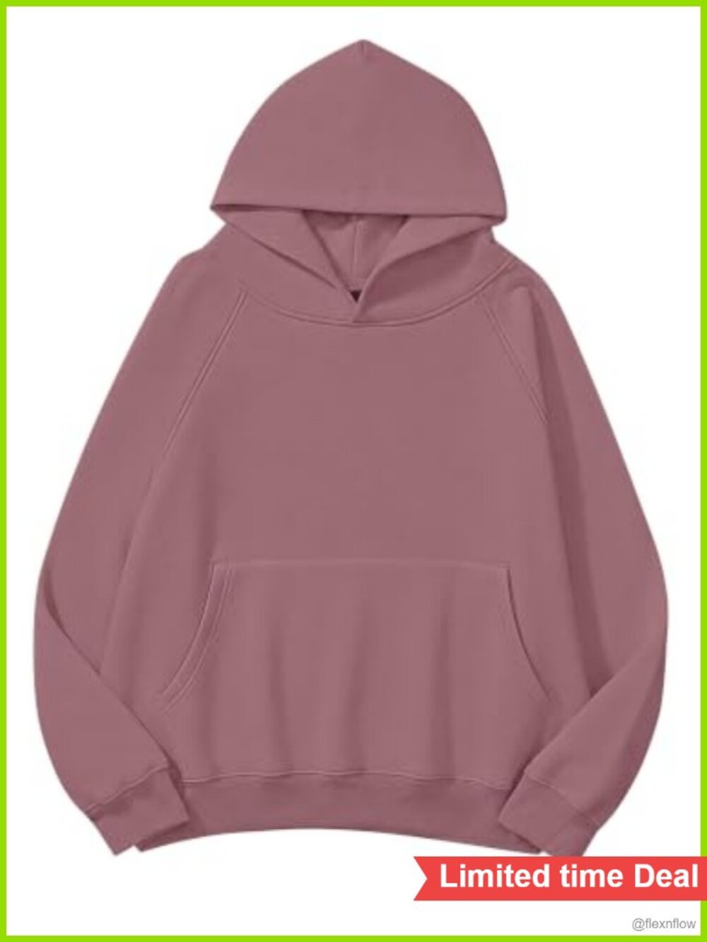 Women Oversized Fleece-Lined Hoodie Letter Print Kangaroo Pocket Loose